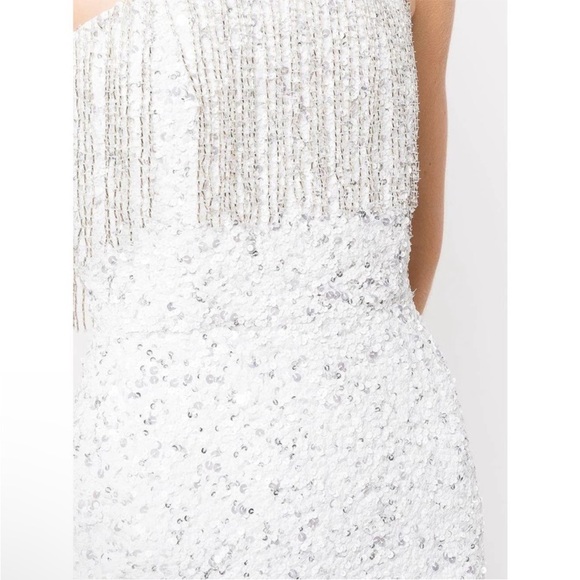 NWT Retrofete white sequin fringe Cassandra mini dress - Picture 5 of 12